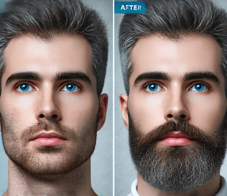 before after beard